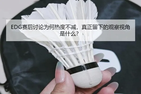 EDG赛后讨论为何热度不减，真正留下的观察视角是什么？（leyu）